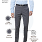 Raymond Men Grey Slim Fit Structure Trouser