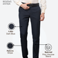 Park Avenue Men Blue Smart Fit Stripe Trouser
