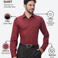 Raymond Men Red Slim Fit Structure Formal Shirt