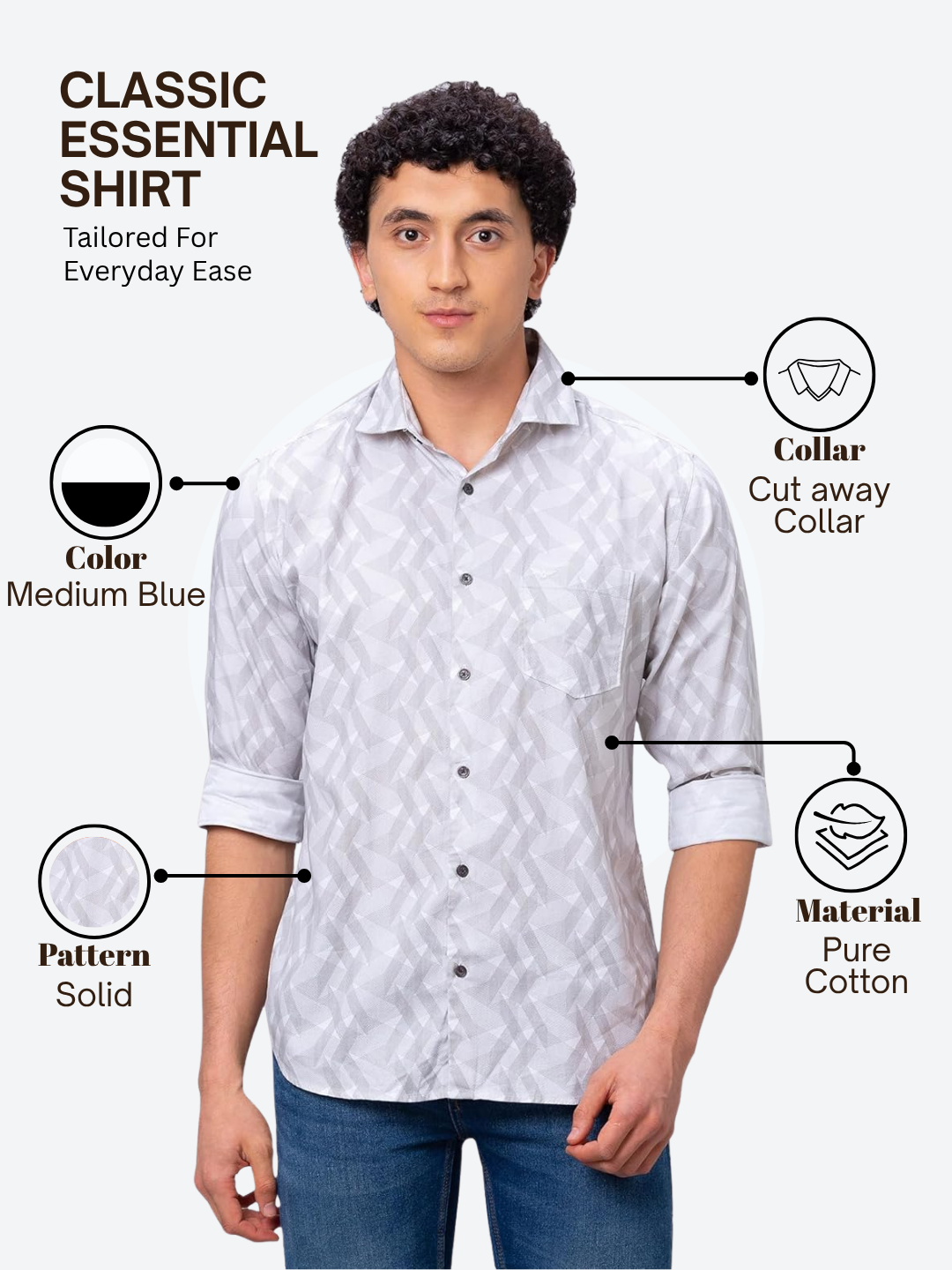 Park Avenue Men Blue Slim Fit Solid Casual Shirt