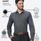Raymond Men Grey Slim Fit Structure Formal Shirt