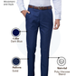 Raymond Men Blue Slim Fit Solid Trouser