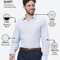 Raymond Men Blue Slim Fit Structure Formal Shirt