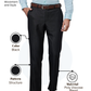Park Avenue Men Black Smart Fit Structure Trouser