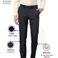 Park Avenue Men Grey Smart Fit Checks Trouser