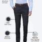 Raymond Men Grey Slim Fit Structure Trouser