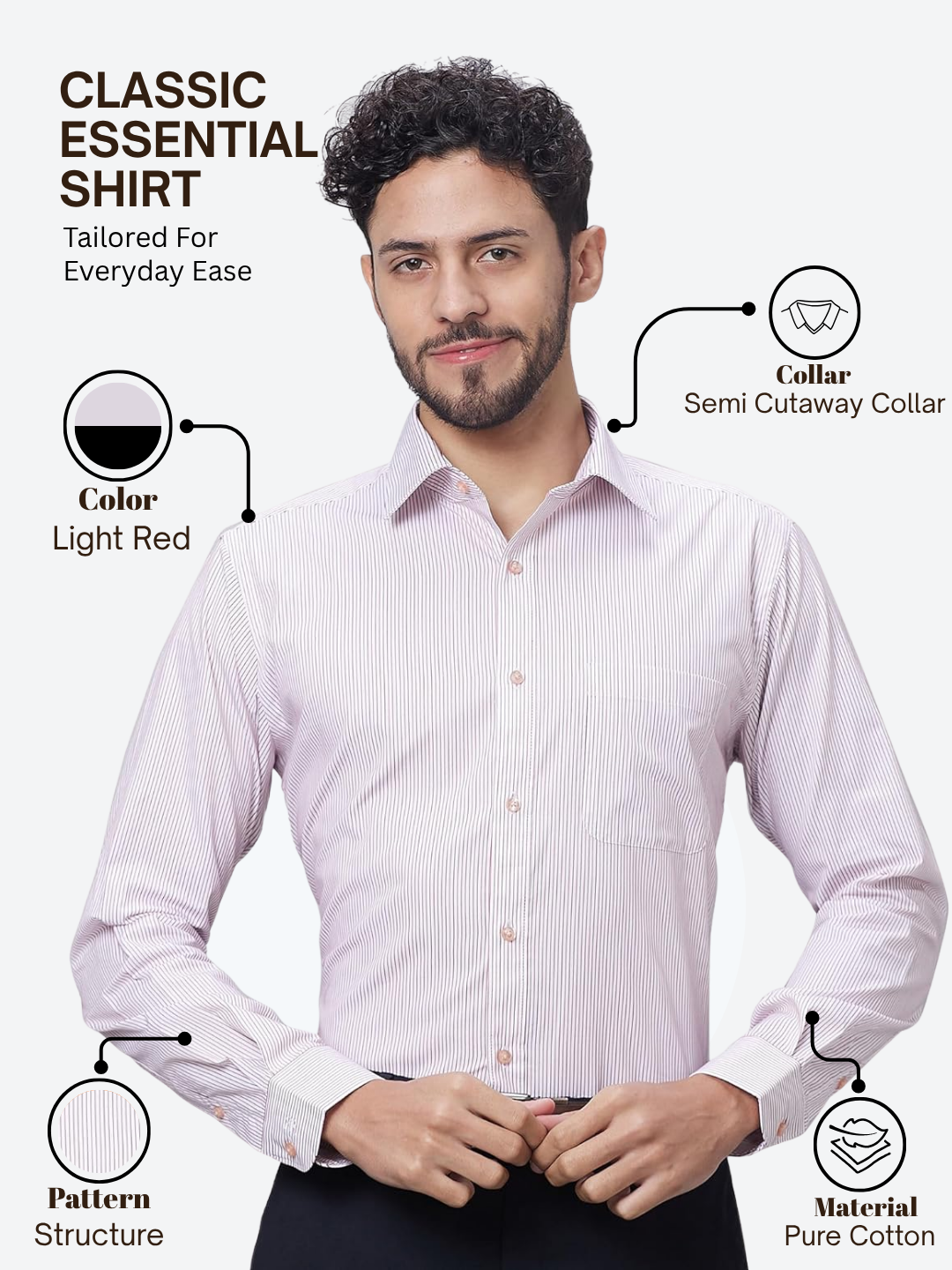 Raymond Men White Slim Fit Structure Formal Shirt