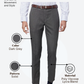 Raymond Men Grey Slim Fit Solid Trouser