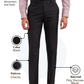 Park Avenue Men Black Smart Fit Checks Trouser