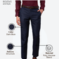 Park Avenue Men Blue Smart Fit Structure Trouser