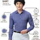 Park Avenue Men Blue Slim Fit Self Design Formal Shirt