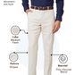 Park Avenue Men Fawn Smart Fit Stripe Trouser