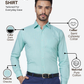Raymond Men Green Slim Fit Checks Formal Shirt