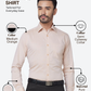 Raymond Men Orange Slim Fit Structure Formal Shirt