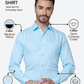 Raymond Men Blue Slim Fit Structure Formal Shirt