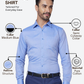 Raymond Men Blue Slim Fit Structure Formal Shirt