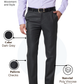 Raymond Men Grey Slim Fit Checks Trouser