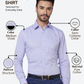 Raymond Men Violet Slim Fit Structure Formal Shirt
