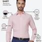 Raymond Men Pink Slim Fit Structure Formal Shirt