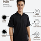 Colorplus Men Black Classic Fit Solid Polo Neck Collar T-Shirt