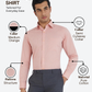 Raymond Men Orange Slim Fit Structure Formal Shirt