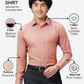 Raymond Men Orange Slim Fit Structure Formal Shirt