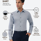 Raymond Men Blue Slim Fit Printed Formal Shirt