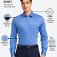 Raymond Men Blue Slim Fit Solid Formal Shirt