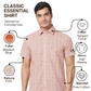 Colorplus Men Orange Tailored Fit Printed Casual Shirt