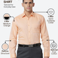 Raymond Men Orange Slim Fit Structure Formal Shirt