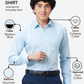 Raymond Men Blue Slim Fit Structure Formal Shirt