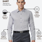 Raymond Men Grey Slim Fit Structure Formal Shirt