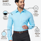 Raymond Men Blue Slim Fit Structure Formal Shirt