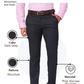 Raymond Men Grey Slim Fit Structure Trouser