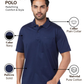 Colorplus Men Navy Comfort Fit Solid Polo Neck Collar T-Shirt