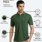 Raymond Men Green Contemporary Fit Solid Polo Neck Collar T-Shirt
