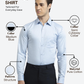 Raymond Men Blue Slim Fit Structure Formal Shirt