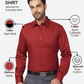 Raymond Men Red Slim Fit Solid Formal Shirt