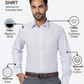 Raymond Men Blue Slim Fit Printed Formal Shirt