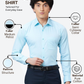 Raymond Men Blue Slim Fit Structure Formal Shirt