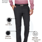 Park Avenue Men Black Regular Fit Solid Trouser