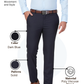 Raymond Men Blue Slim Fit Solid Trouser
