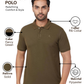 Parx Men Green Regular Fit Solid Polo Neck Collar T-Shirt