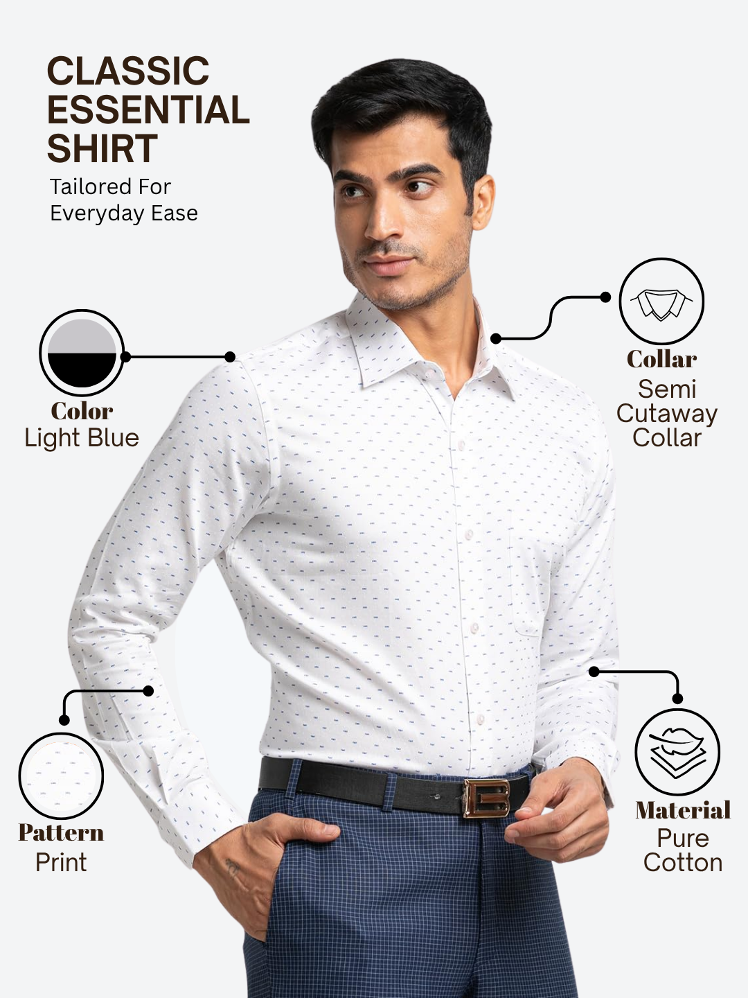 Raymond Men White Slim Fit Formal Shirt