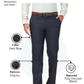 Park Avenue Men Blue Regular Fit Checks Trouser
