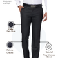 Park Avenue Men Black Regular Fit Checks Trouser