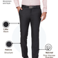 Raymond Men Black Slim Fit Structure Trouser