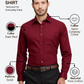 Raymond Men Maroon Slim Fit Solid Formal Shirt