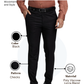 Park Avenue Men Black Neo Fit Checks Trouser