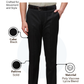 Park Avenue Men Black Smart Fit Solid Trouser